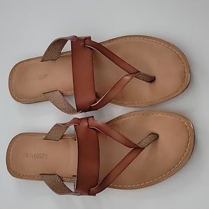 Old Navy brown slip on sandal